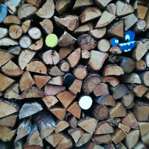 Déco de notre livraison de bois en 50 cm